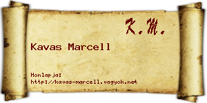 Kavas Marcell névjegykártya